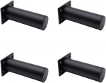 4 Nuzamas reguleeritavate mattmustade m&ouml;&ouml;blijalgade komplekt 38x120mm alumiiniumisulamist jalad telerialusele, diivani tugijalad vannitoakappidele