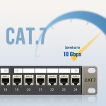 Fgb 10 gbps 1u patch paneel 24 pordi ja cat7 rj45 varjestatud keystone &uuml;hendusega, 19-tolline rack- v&otilde;i seinakinnitus patch paneel tagumise ribaga, v&otilde;rgu patch paneel gigabitise v&otilde;rgul&uuml;liti jaoks