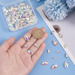 Ph pandahall &otilde;mble-peale rhinestones, 80 tk pakendis kristall-lookiga rhinestones, l&auml;bipaistvad kristallid &otilde;mblemiseks, v&auml;&auml;riskivid, helmed r&otilde;ivaste, pulmade, kost&uuml;&uuml;mide, kingade jaoks
