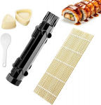 Katmerio 5-osaline sushi valmistamise komplekt, sushi rull koos 2 bambusmatiga, onigiri valmistaja, vorm, lihtne kasutada sushi komplekt pidudeks, piknikuks, reisimiseks