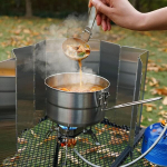 Aoveew kokkupandav lusikas - roostevabast terasest kokkupandav t&ouml;&ouml;riist reisimiseks, telkimiseks ja v&auml;litegevusteks - kerge ja kaasaskantav