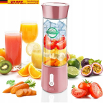 Kannmikser 150w 500ml J&auml;&auml;purusti Pudelitega Akumulaatoriga blender Roosa