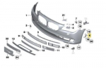 BMW 7 F01 F02 F04 esiosa parempoolse kaitseraua k&uuml;lgmise kaamera kinnitus Ehtne 51117203826