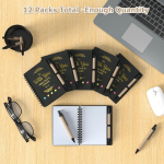 Hocholii spiraalk&ouml;ites m&auml;rkmikud, 12 tk, kristlikud kingitused hulgi, sisaldavad spiraalk&ouml;ites m&auml;rkmikku ja piibli pastapliiatsit, palvep&auml;evikut, religioossed peokaunistused, jumala p&uuml;hakirja m&auml;rkmik naistele, kirikuperele (must)