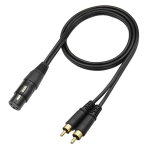 Xlr emane kuni 2 Rca isane stereohelikaabel, 1 m