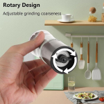 Muxhel 3 soola ja pipraveski komplekt, 4,7 x 13,7 cm, reguleeritav keraamiline veski, 170 ml v&uuml;rtsiveski, pipra- ja soolaveski, soolapipra veski, keraamiline veski, pipra soola veski komplekt