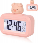 Cyrank laste &auml;ratuskell, multifilm digitaalne &auml;ratuskell, kawaii &auml;ratuskell t&uuml;drukutele, voodi&auml;&auml;rne &auml;ratuskell, laste &auml;ratuskell, led-ekraan, &auml;ratuskell &ouml;&ouml;kapile kuup&auml;eva ja kellaajaga