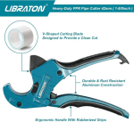 Libraton pvc torul&otilde;ikur, 42 mm l&auml;bim&otilde;&otilde;t, torul&otilde;ikur koos asendusteraga, plasttorul&otilde;ikur, toruk&auml;&auml;rid, torul&otilde;ikur, pvc / pe / pp / pex / ppr/ppe