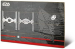 Star wars: viimased jedi tie fighteri plaanid 40x59cm puidust seinakunst, mitmev&auml;rviline puit, 59 x 40 x 5 cm
