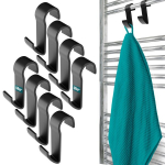 Radiaatori riputuskonksud must 8tk Sillar vannitoa radiaatori konksud 8x