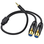 Disscool 3.5mm Trs Male kuni 2xlr Female Y Split kaabel mikrofoni stereo tasakaalustamata helimuunduri adapterikaabel mikrofoni mikseri v&otilde;imendi helikaardile (0.5m)