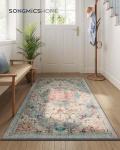 Vaip, SONGMICS HOME Vintage 150x80 cm, akvamariinsinine, Vaip, SONGMICS HOME Vintage TAR033L01, 160x230 cm, akvamariinsinine