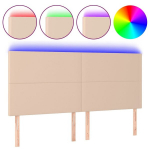 LED-voodipeats, Cappuccino, 200x5x118/128 cm, kunstnahk CFE2818256