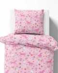 Laste voodipesu 140x200 hobune lilledes roosa XOXO Dreams