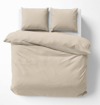 Puhas voodipesu puuvillasest makosatiinist 220x200 Beige Sand Premium