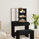 tualettlaud peegliga, must, 74,5 x 40 x 141 cm CFE3841484