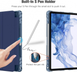 Fintie &uuml;mbris samsung galaxy tab s8 11 tolli 2022 / tab s7 11 tolli 2020 jaoks - &otilde;huke kaitse&uuml;mbris l&auml;bipaistva tagakaane, automaatse une/&auml;rkveloleku funktsiooniga, z-sea blue