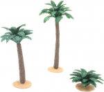 Kunstlikest kookosp&auml;hklitest mudelid, miniatuursed plastist maastikupuud (3 tk)
