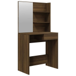peegliga tualettlaud, pruun tamm, 74,5 x 40 x 141 cm CFE7055360