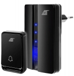 Juhtmeta uksekell, must