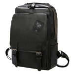 Nahast &auml;ri seljakott, must, USB -&uuml;hendusega