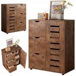 Retro elutoa kapp lai puidust parvlaudade riiulite 3 sahtlit