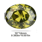 Ovaalne tsirkoon, 1 tk, 10*14mm 1vnt