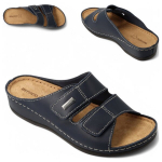 Naiste nahast Befado mugavad Velcro suvised tervislikud tumesinised flip-flops 36 37 38 38 39 40 41