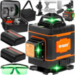 Isejoonduv laserlood 4D 16 joont roheline laser 360&deg; komplekt