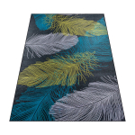 Vaip 300x200cm Lehed Sulged Roheline Suur Moodne Libisemiskindel BCF