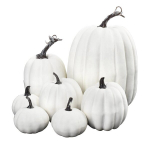 Halloween Simulatsioon Pumpka Dekoratsioon Komplekt 7PCS Simulatsioon Pumpka Mudel Kunstlik Pumpka Dekoratsioon Vale Pumpka Crack Valge