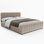 Voodi Somnella + Sapnas 2 XL|160x200|Tume beež #06|Veluur