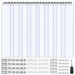 PVC ribakardin uksekardin jahedale ja k&uuml;lmladu 122 x 244 cm