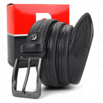 Ehtsast nahast v&ouml;&ouml; meestele Pierre Cardin, must