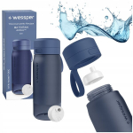 Tritan sinine 0,5L pudel Wessper filtrikassett Pudelifiltri loendur