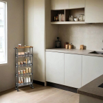 Ratastega riiul 5 tasandiga, 13 x 45,4 x 99,6 cm, Vintage Pruun-Must