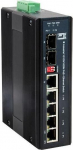 LevelOne IES-0620 Gigabit Ethernet L&uuml;litus, 4-Port RJ-45, PoE Tugi, Must, 12 Gbit/s L&auml;bilaskev&otilde;ime