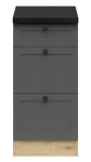 Alumine k&ouml;&ouml;gikapp Black Red White Junona Line, hall/pruun