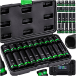 L&ouml;&ouml;ktopsi komplekt Wuber, 20 tk, 1/2", 10&ndash;19 mm, kohvriga