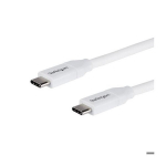 USB-C kuni USB-C STARTECH - 2m - Power Delivery 5A - Valge