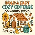 Bold & Easy Cozy Cottage Vibes Coloring Book: Cute Stress Relief Coloring, Bold & Easy Cozy Cottage Vibes Coloring Book: Cute Stress Relief Coloring