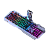 Mekaaniline m&auml;nguklaviatuur RGB valgustuse ja metallpaneeliga LIVMAN GX80