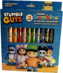 Bambino Stumble Guys paksud v&auml;rvipliiatsid, 12 v&auml;rvi