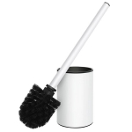 Nerūdijančio plieno tualeto &scaron;epetys su laikikliu QL, baltas