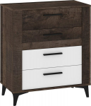 Kummut Meblocross Sigma SIG-05, tumepruun/valge