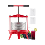 K&auml;sitsikangiga puuviljaveinipress 9L roostevaba teras