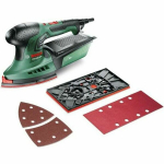 Multi Bosch - PSM 200 AES sander (delivered with 2 abrasive sheets, sanding tray and box)