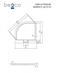 Poolringikujuline Du&scaron;ialus Besco Axim UltraSlim, 80 x 80 x 4,5 cm