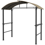Grillpaviljon, 2 k&uuml;ljeriiulit, konksud, terasraam, 1,1 x 2,3 m, Khaki
