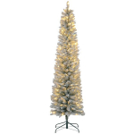 Kunstkuusk 210 cm, LED-valguskett, leegiaeglustav, metallist alus, roheline, Žalia ir balta
